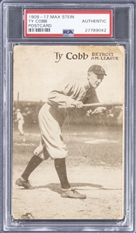 1909-17 PC758 Max Stein Postcard Ty Cobb – PSA Authentic 